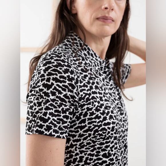 & Other Stories Printed Button Down Midi Dress Size 0 - Picture 3 of 11